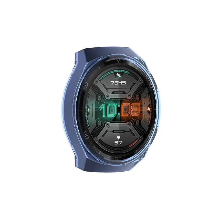 For Huawei Watch GT 2e Transparent TPU Silicone Watch Case(Transparent Blue)