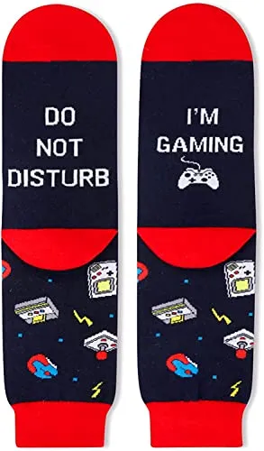 Funny Gaming Gifts, Video Game Socks for Men, Gaming Gifts for Him, Novelty Gamer Socks, Gamer Gifts for Game Lovers, Gaming Socks