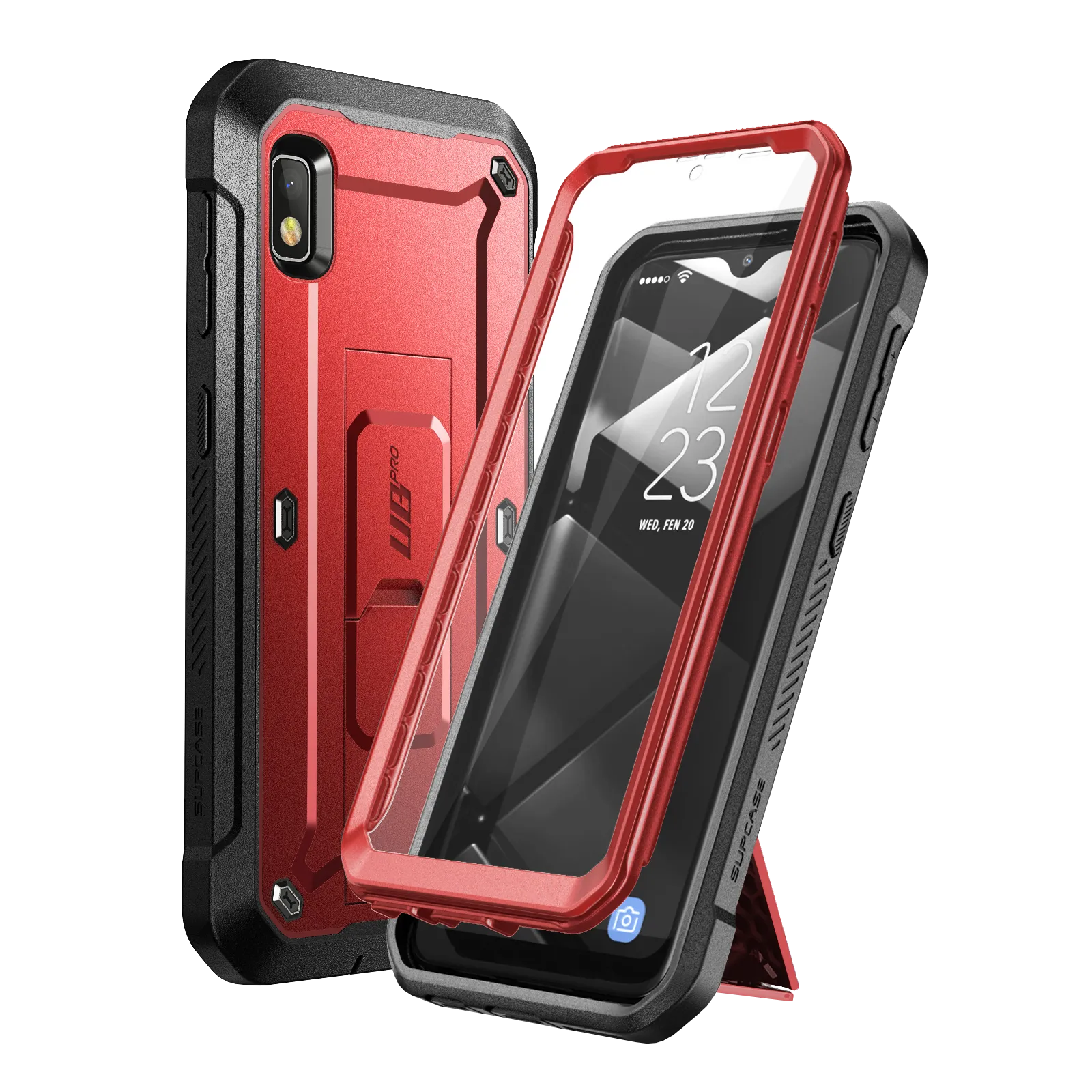 Galaxy A10e Unicorn Beetle Pro Rugged Holster Case(open box)-Metallic Red