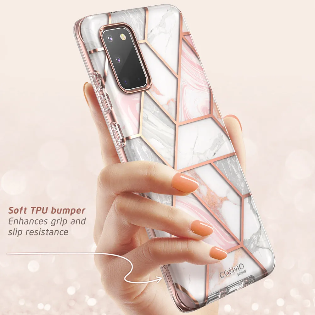 Galaxy S20 Cosmo Case (with Screen Protector)(open box) - Marble Pink