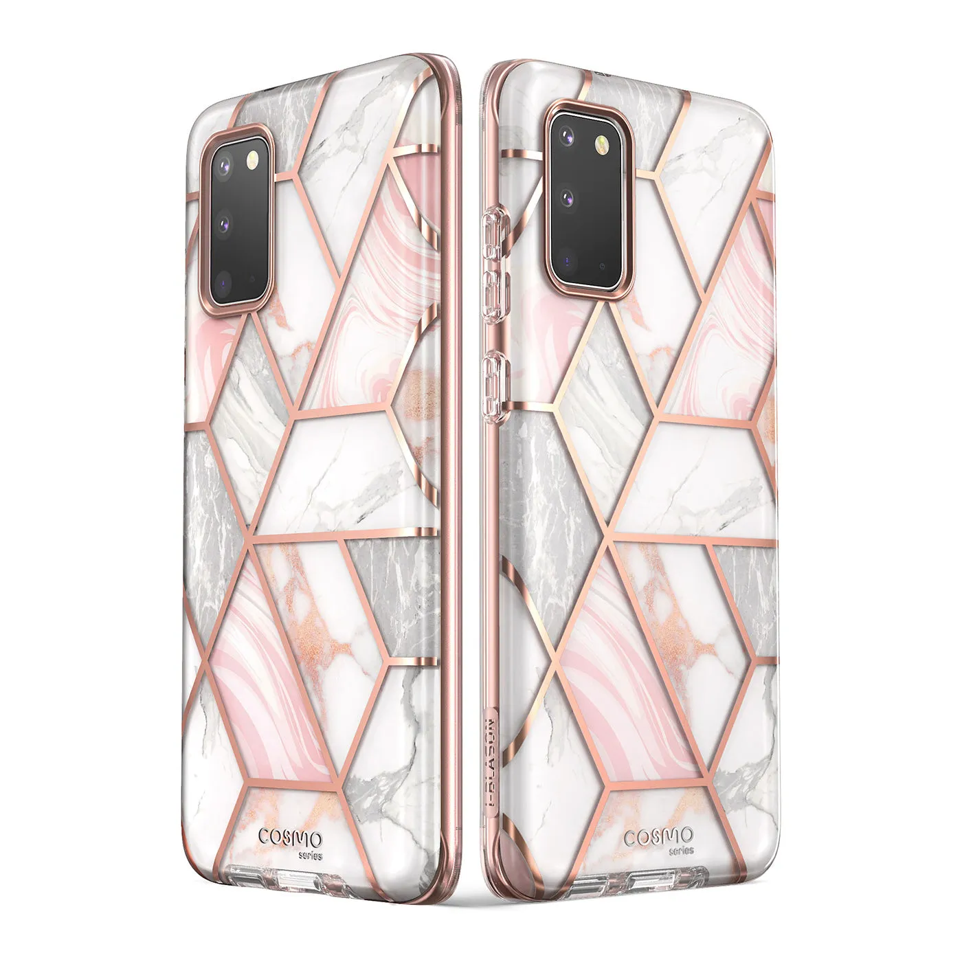 Galaxy S20 Cosmo Case (with Screen Protector)(open box) - Marble Pink