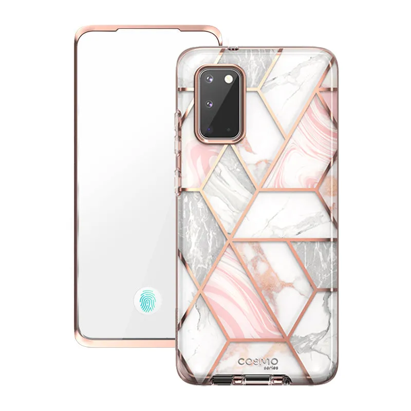 Galaxy S20 Cosmo Case (with Screen Protector)(open box) - Marble Pink