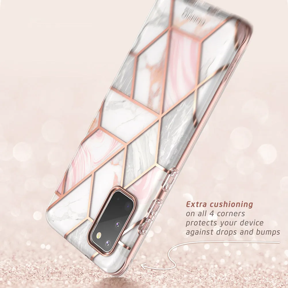 Galaxy S20 Cosmo Case (with Screen Protector)(open box) - Marble Pink