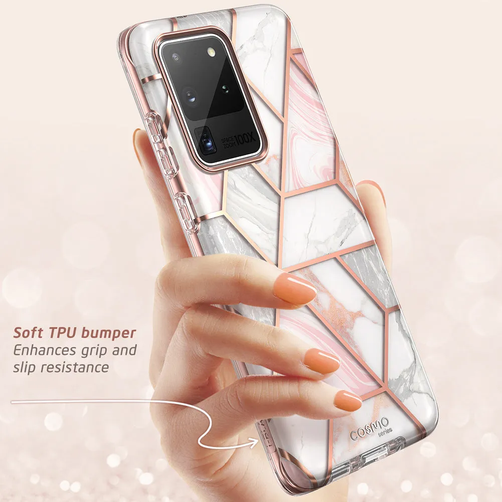 Galaxy S20 Ultra Cosmo Case (with Screen Protector)(open box) - Marble Pink