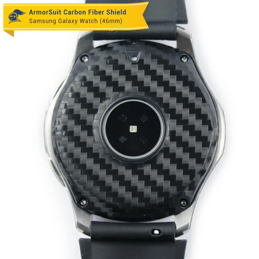 Galaxy Watch (46mm) Screen Protector   Black Carbon Fiber Skin