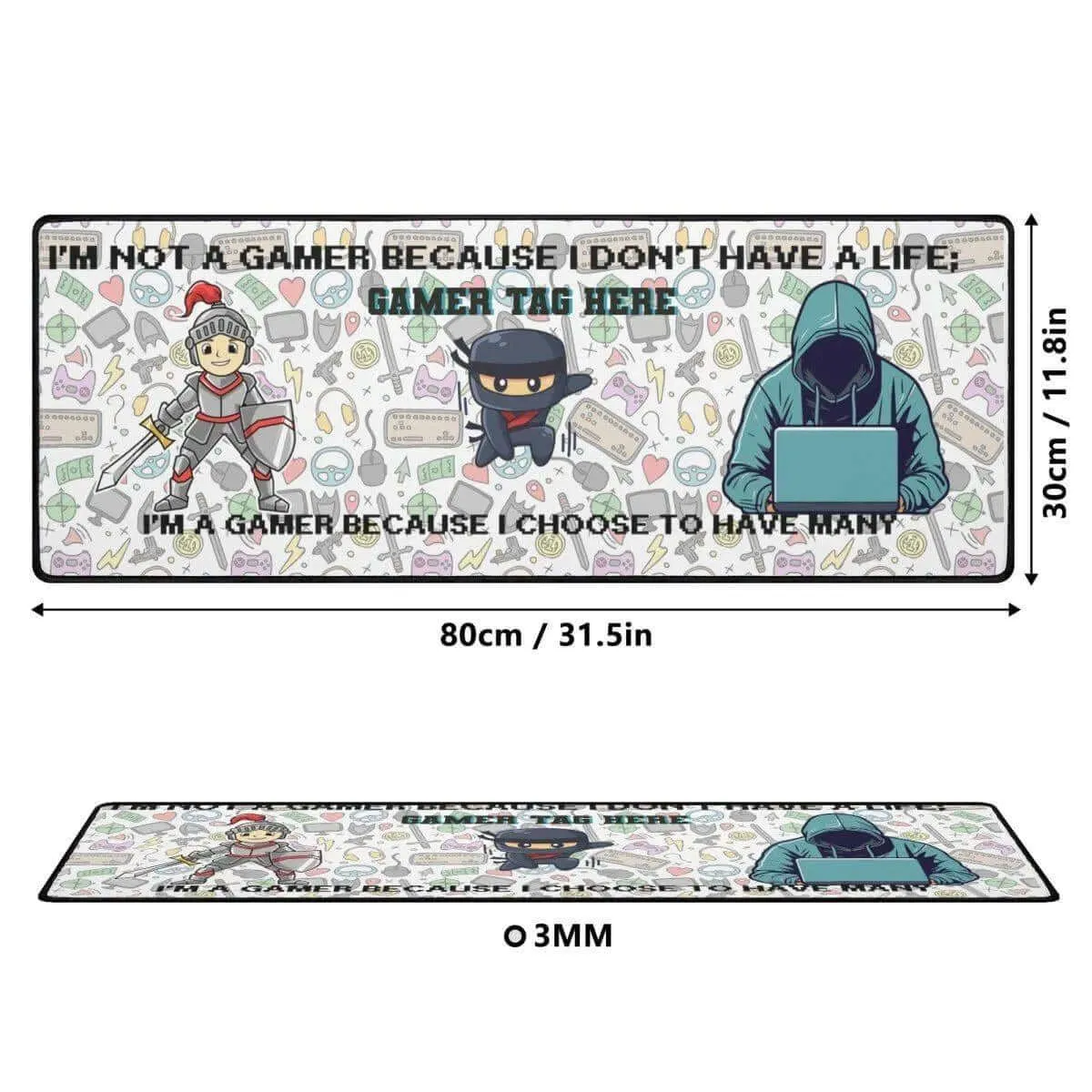 Gaming Mouse Mat with Multiple Characters - Perfect for Gamers