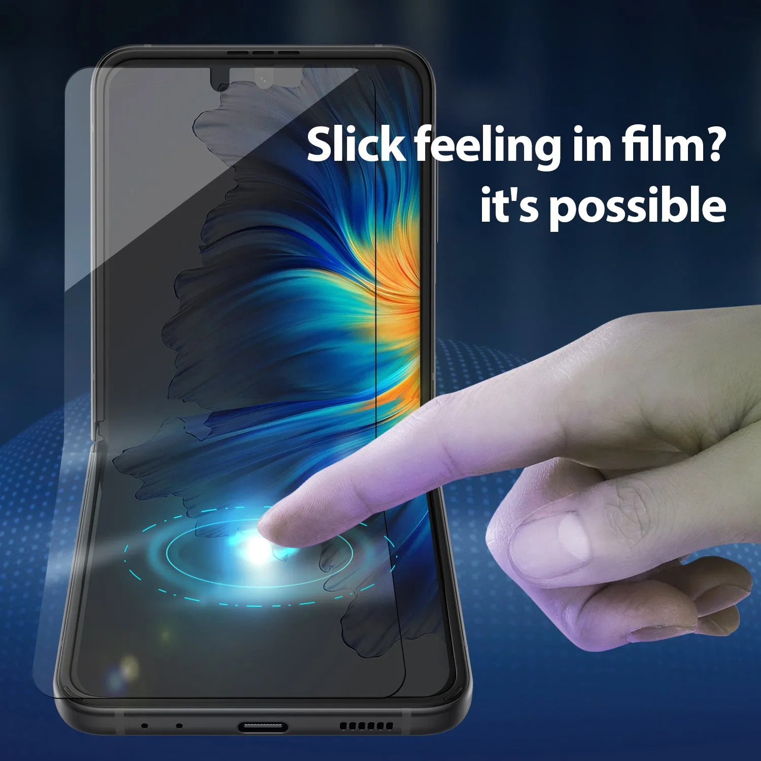 [GEN Film] Samsung Galaxy Z Flip 4 Dome Hard Coated Film Screen Protector with Hinge Cover Film - PET Film Screen Guard