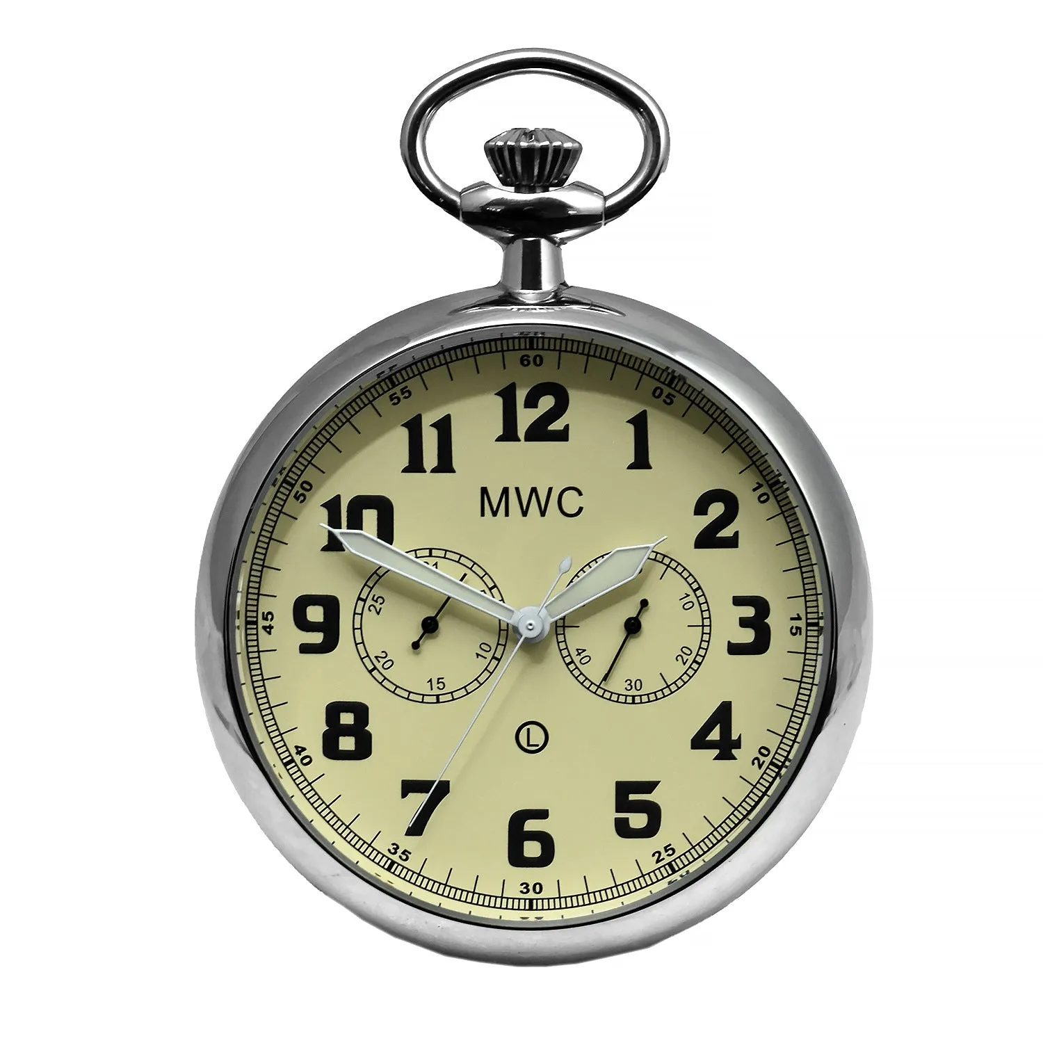 General Service Military Pocket Watch (Hybrid Movement with Cream Dial)