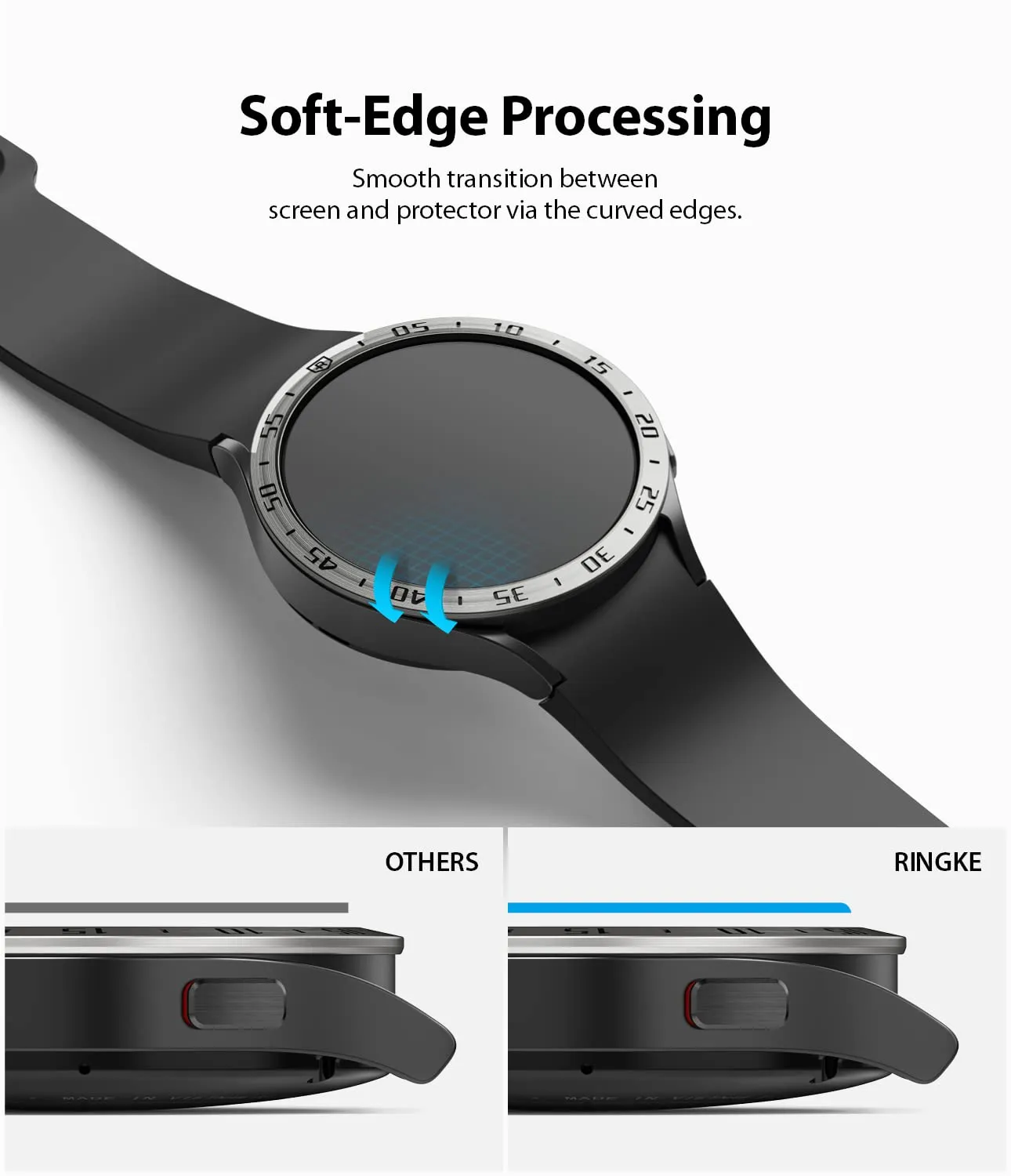 Glass for Bezel Styling Only [4 Pack] Compatible with Samsung Galaxy Watch 4 44mm