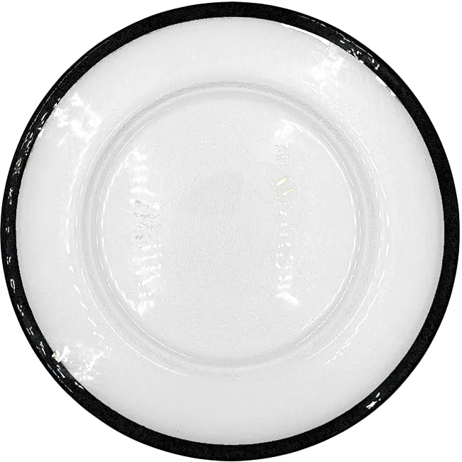 Glimmer - Glass Charger Plate in Black (Item # 0334)