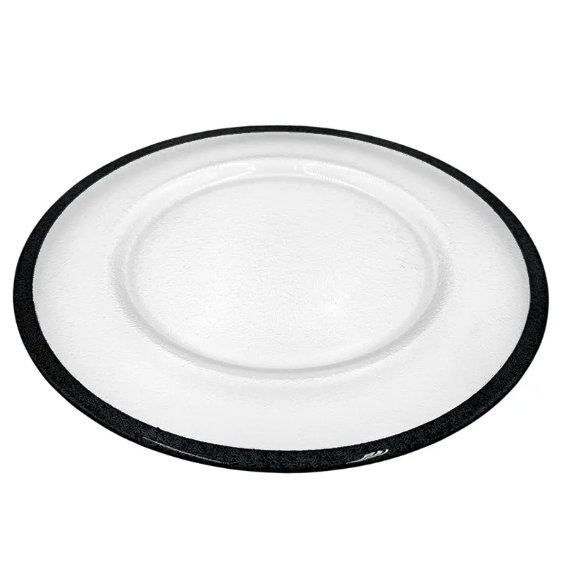 Glimmer - Glass Charger Plate in Black (Item # 0334)