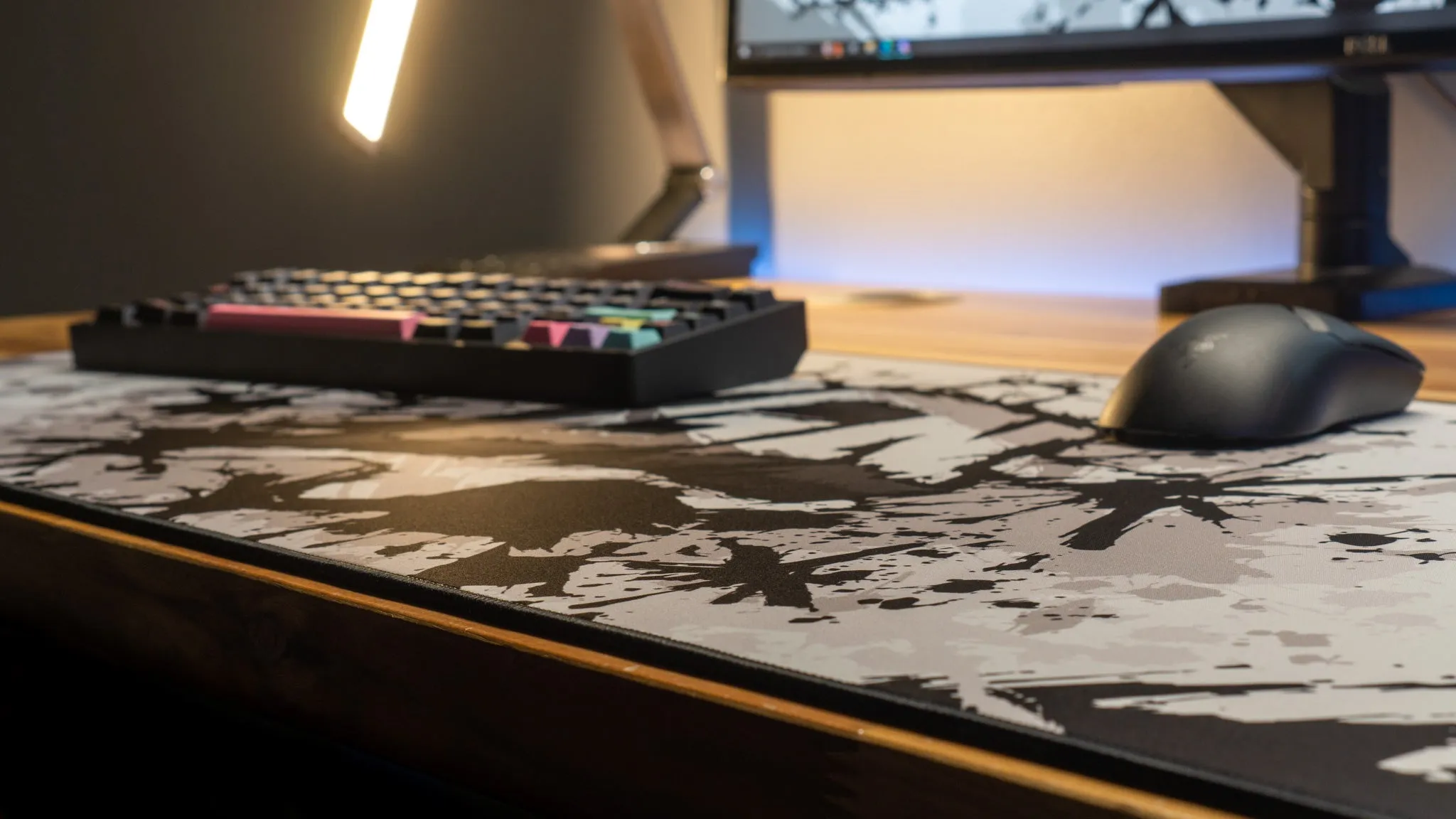 Glo Navy "Monochrome" Content Creator Collaboration Gaming Mouse Pad Deskmat