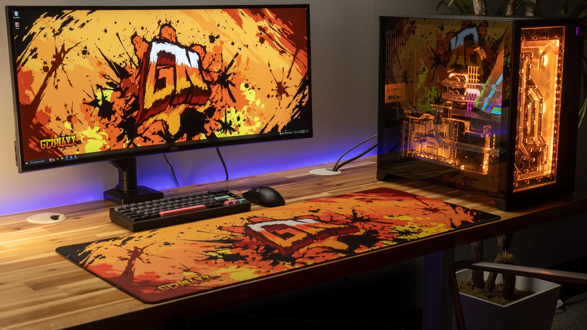 Glonavy "Sunburst" Content Creator Collaboration Gaming Mouse Pad Deskmat