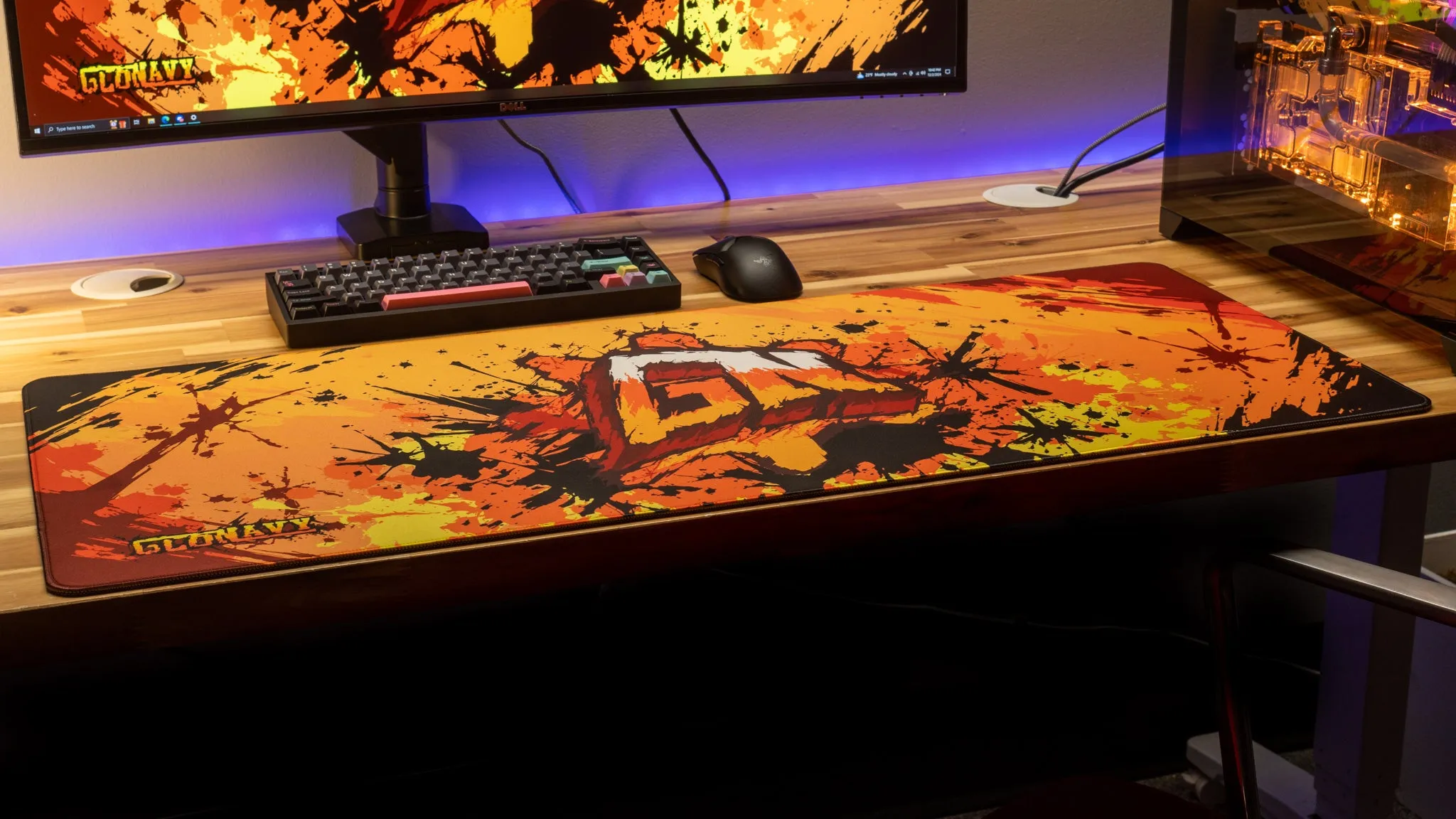 Glonavy "Sunburst" Content Creator Collaboration Gaming Mouse Pad Deskmat