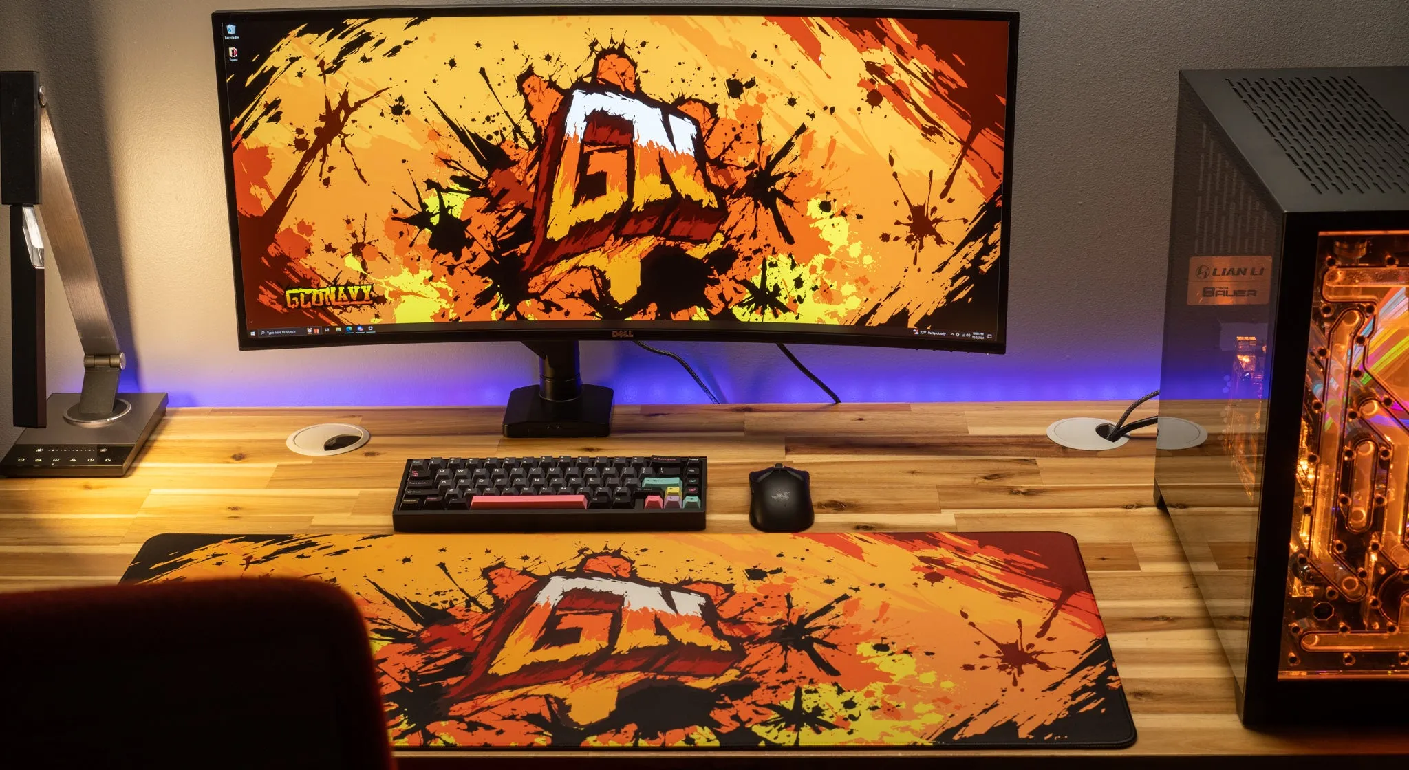 Glonavy "Sunburst" Content Creator Collaboration Gaming Mouse Pad Deskmat