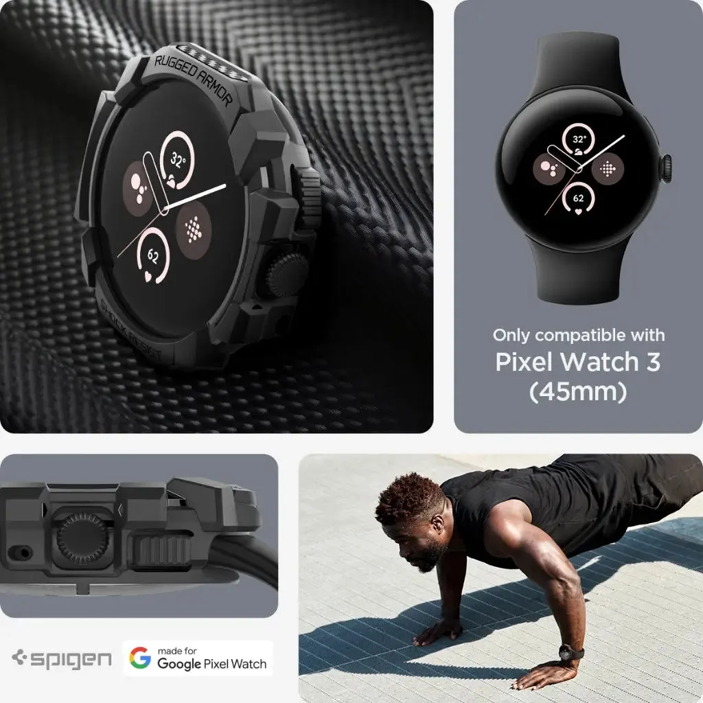 Google Pixel Watch 3 (45mm) Case Rugged Armor