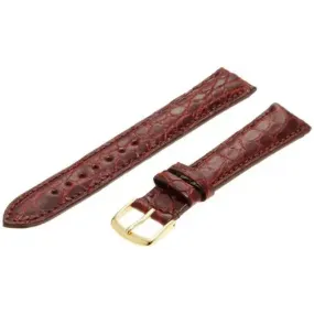 Hadley-Roma Men's MSM822RN-180 18-mm Chestnut Genuine Caiman Crocodile Leather Watch Strap