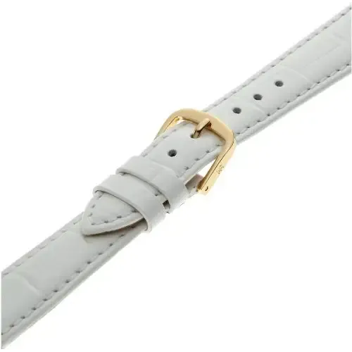 Hadley Roma Women's 16mm White Alligator Grain Leather Watch Strap LS135