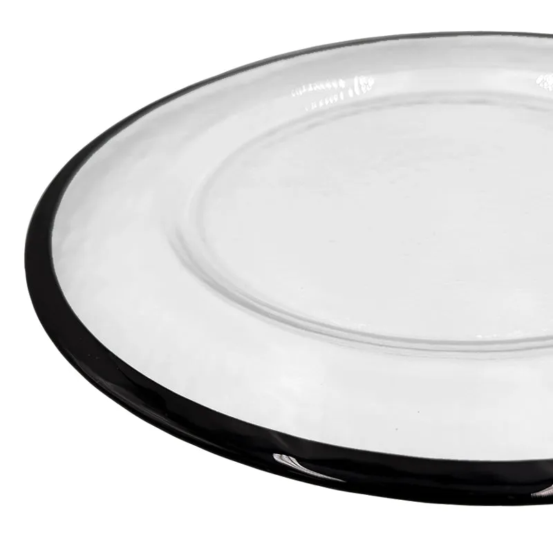 Halo - Glass Charger Plate in Black (Item # 0212)