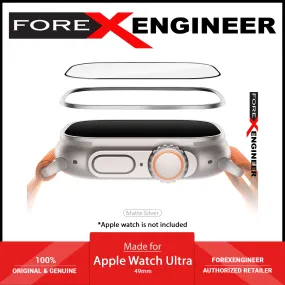 HODA Sapphire Watch Protector with Titanium Alloy Protective Frame for Apple Watch Ultra 49mm - Matte Silver (Barcode : 4711103548325 )