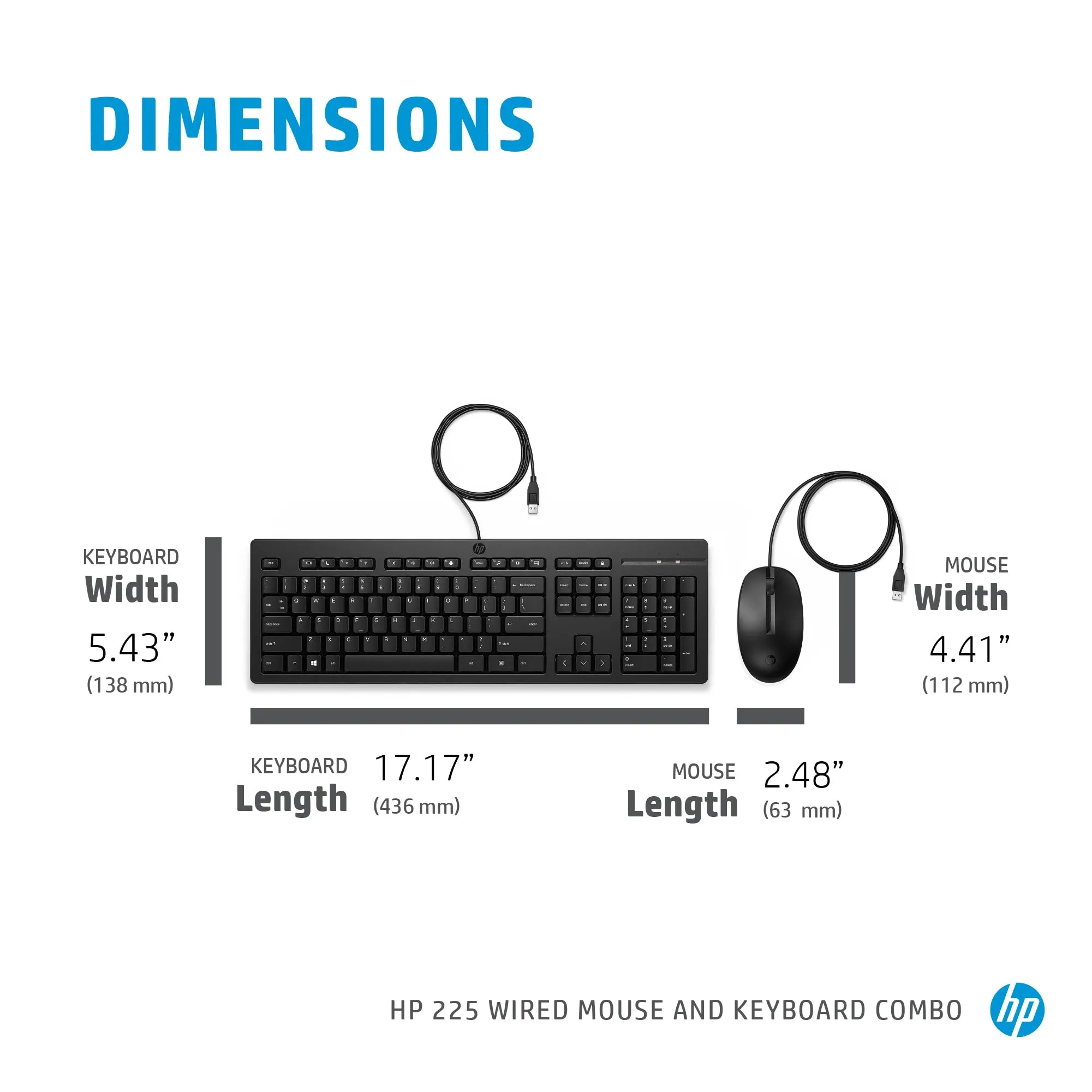 Hp 225 Wired Mouse And Kb (De)