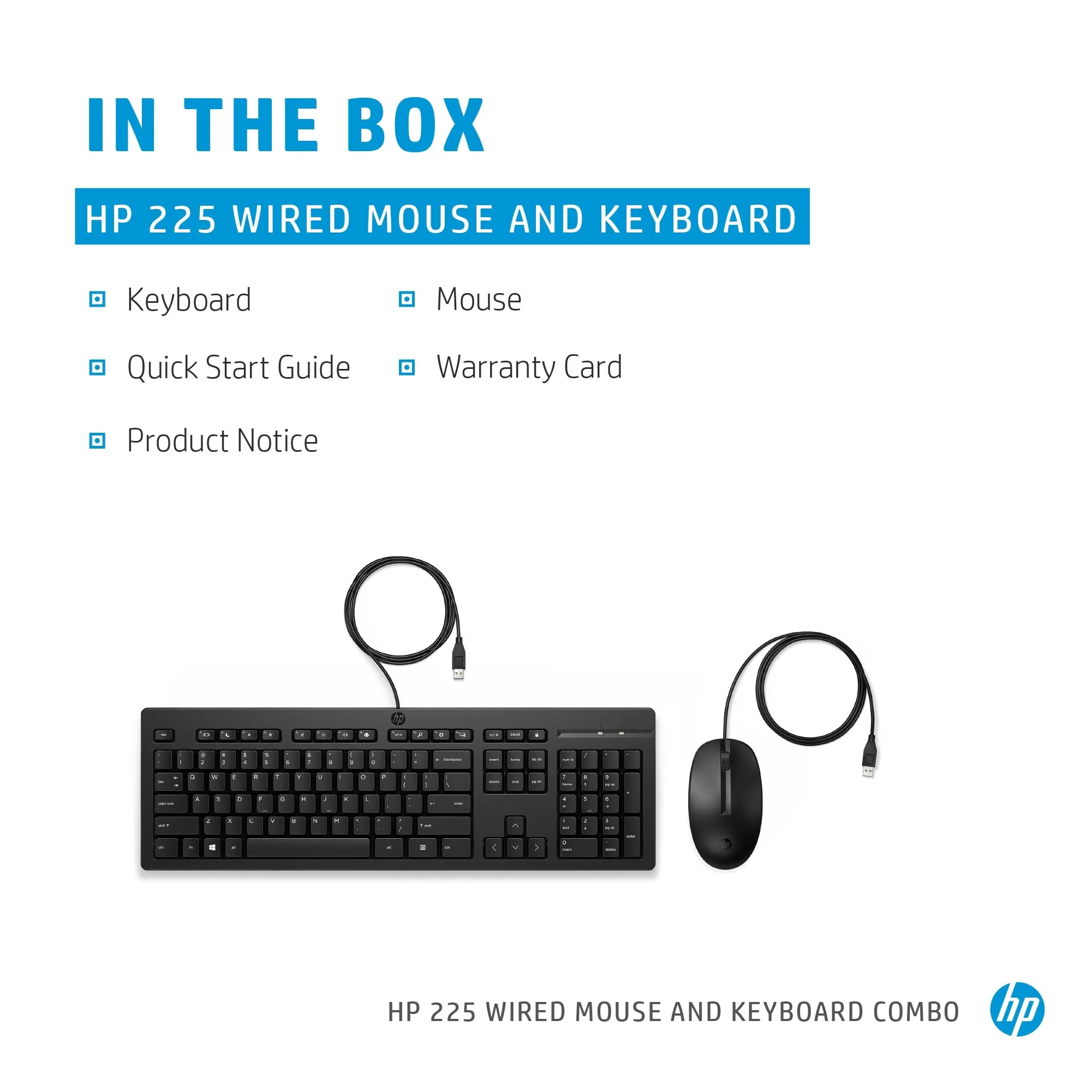 Hp 225 Wired Mouse And Kb (De)