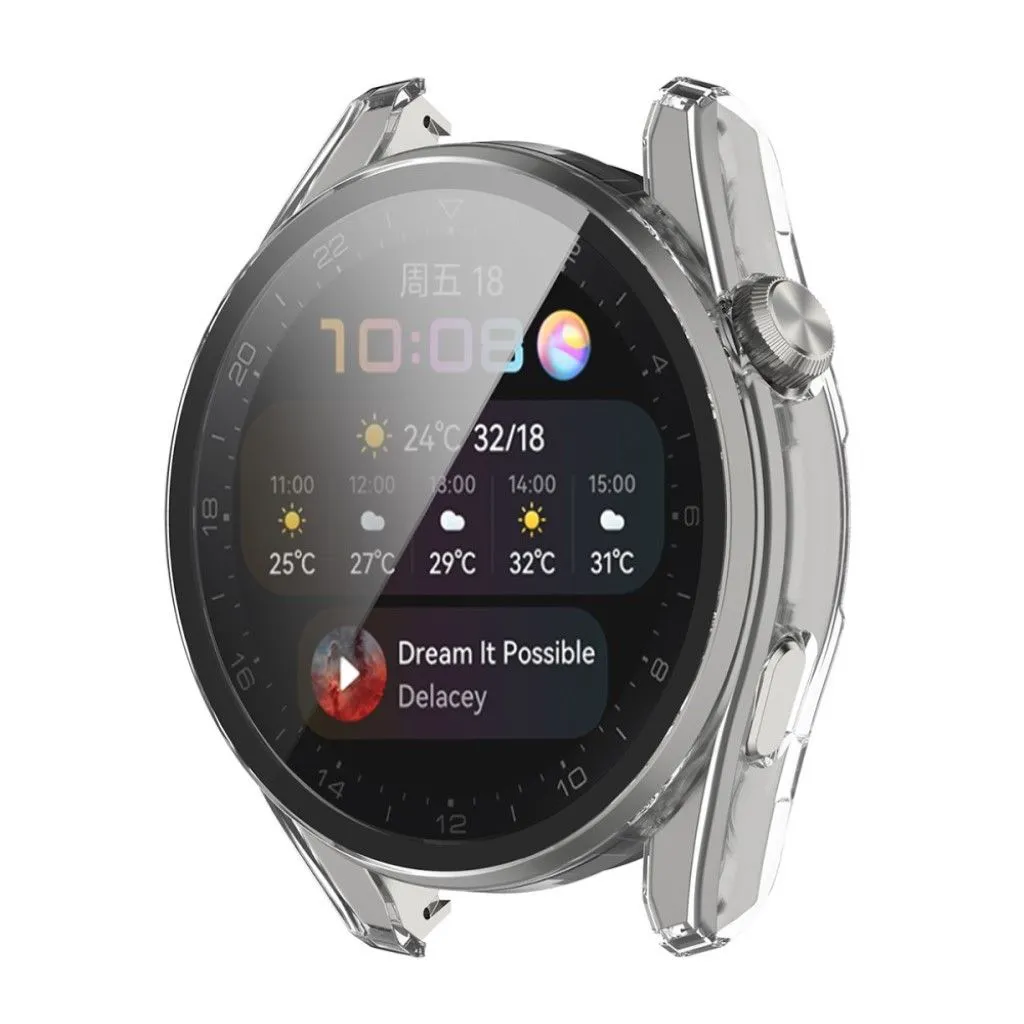 Huawei Watch 3 Pro TPU cover   tempered glass - Transparent