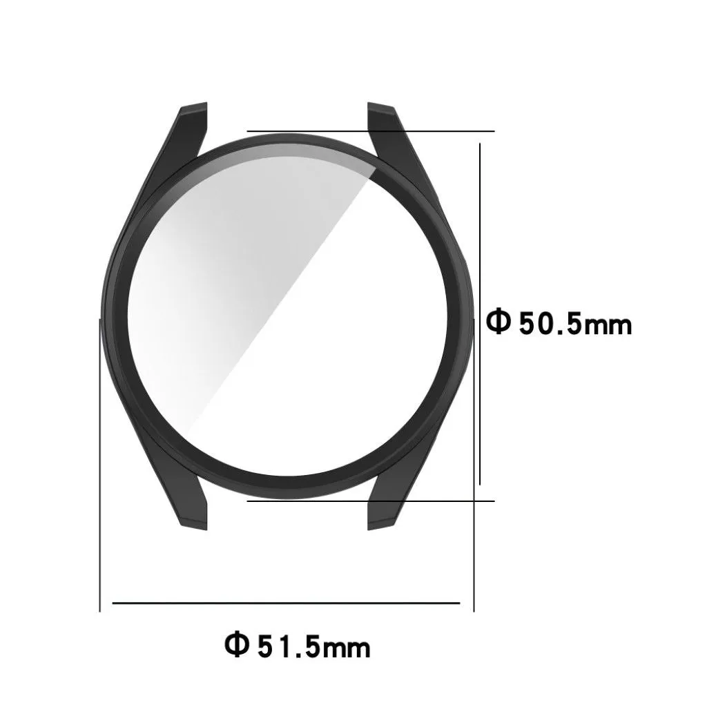 Huawei Watch 3 Pro TPU cover   tempered glass - Transparent