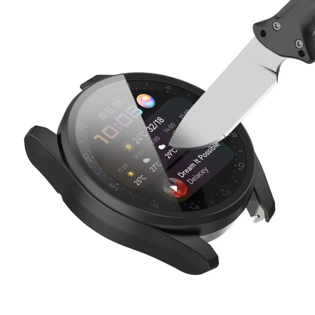 Huawei Watch 3 Pro TPU cover   tempered glass - Transparent