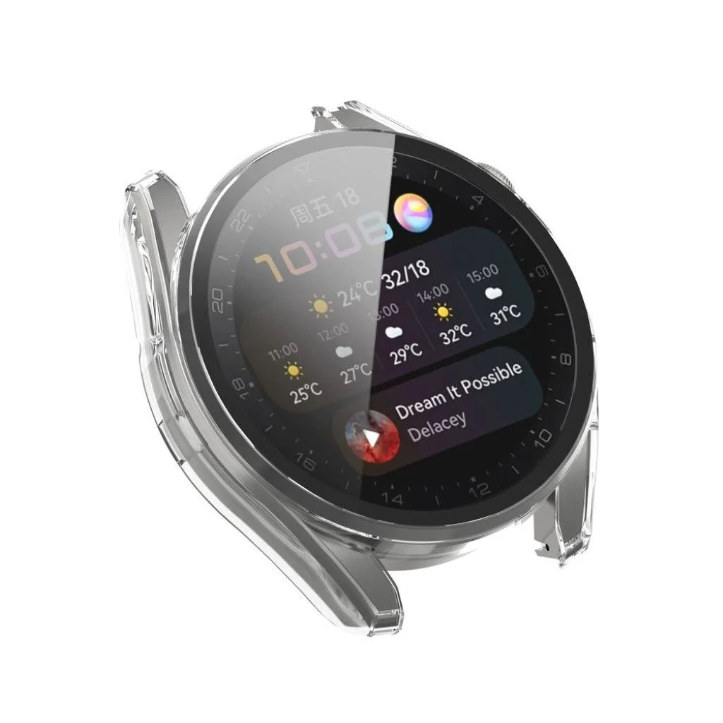 Huawei Watch 3 Pro TPU cover   tempered glass - Transparent