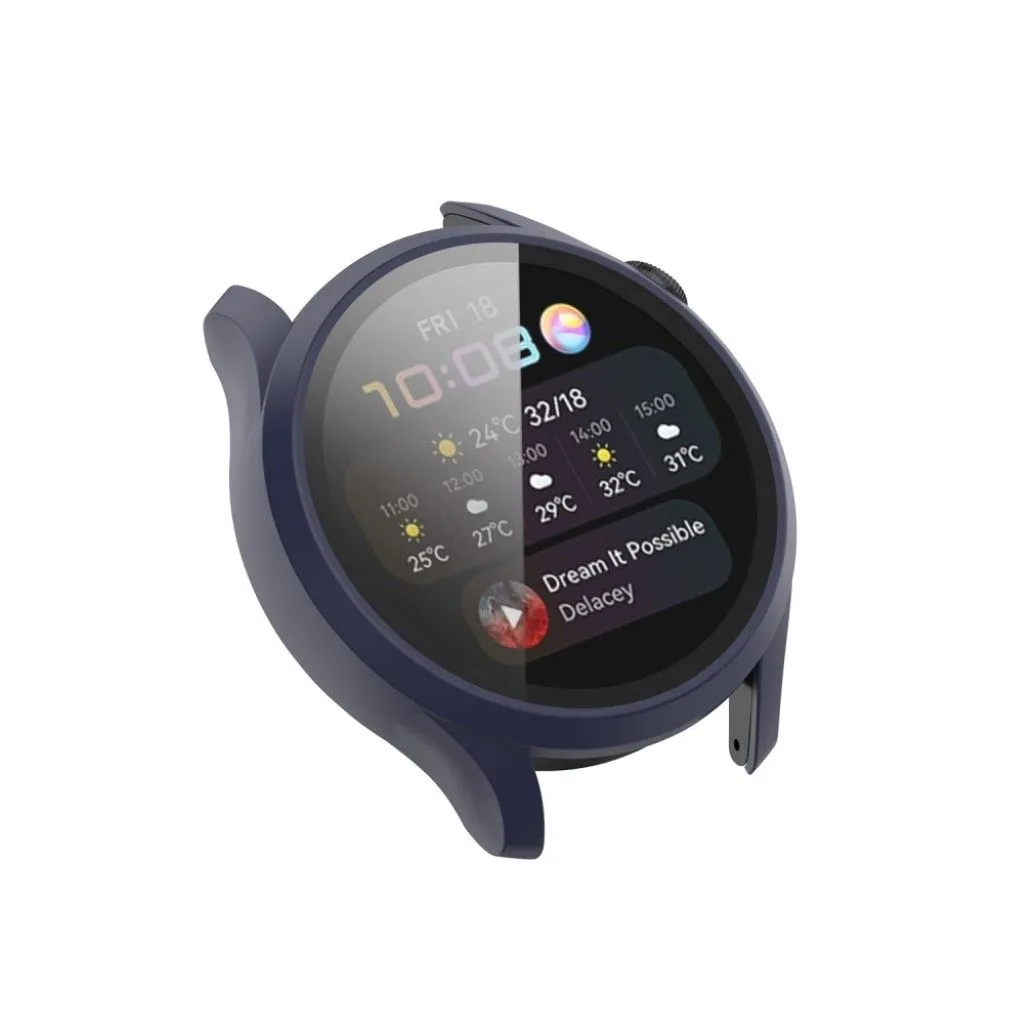 Huawei Watch 3 TPU cover   tempered glass - Dark Blue