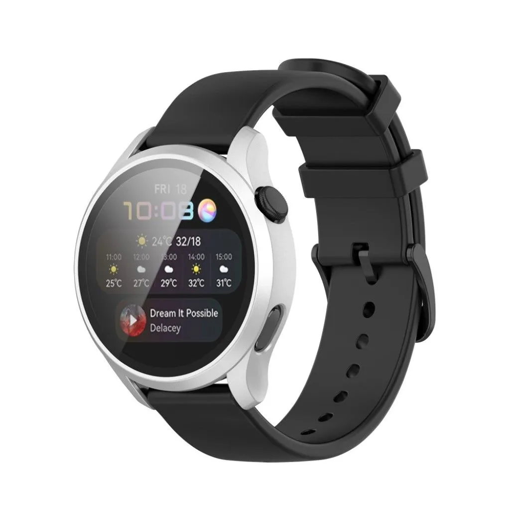 Huawei Watch 3 TPU cover   tempered glass - Silver