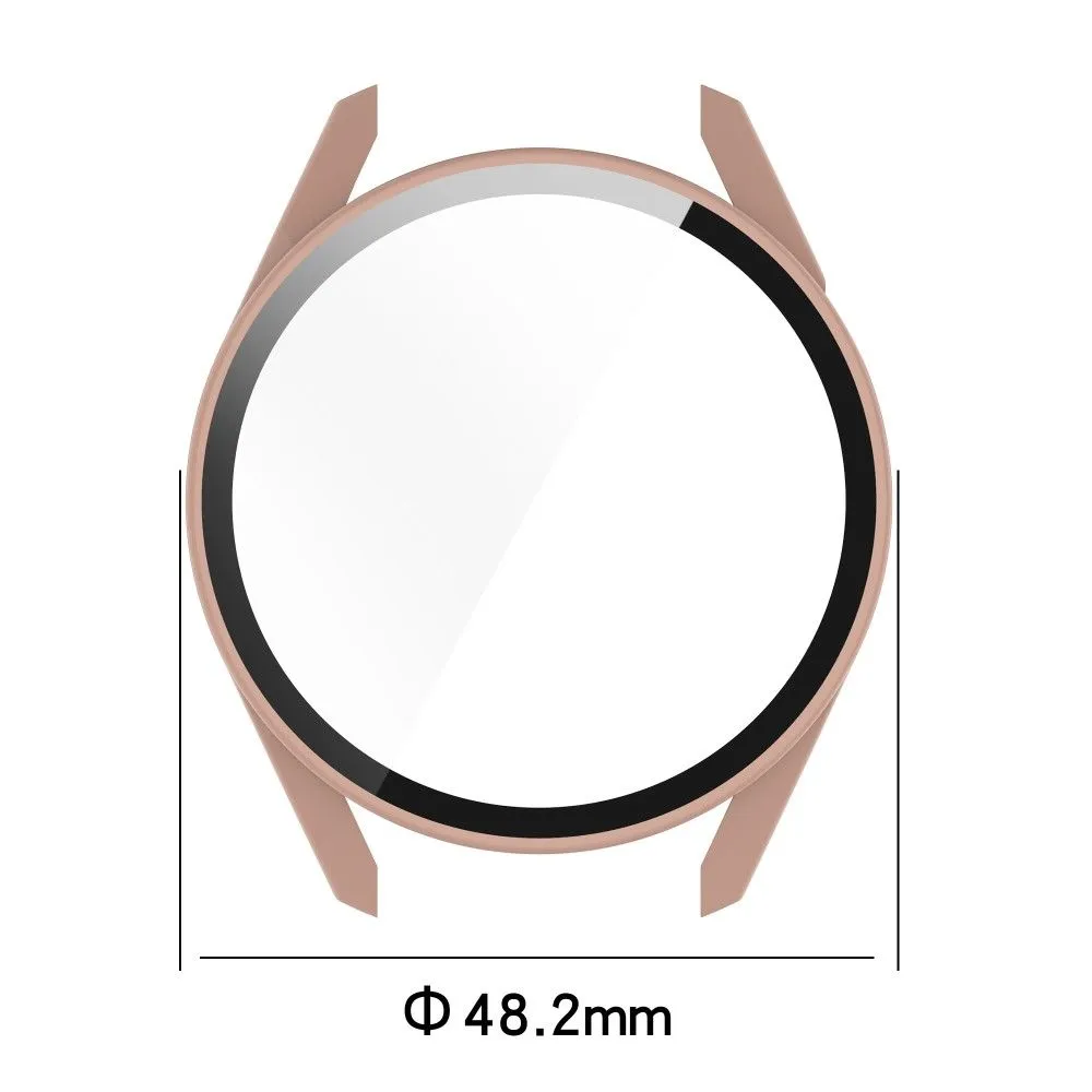 Huawei Watch GT 3 (46mm) PC cover with HD tempered glass - Beige