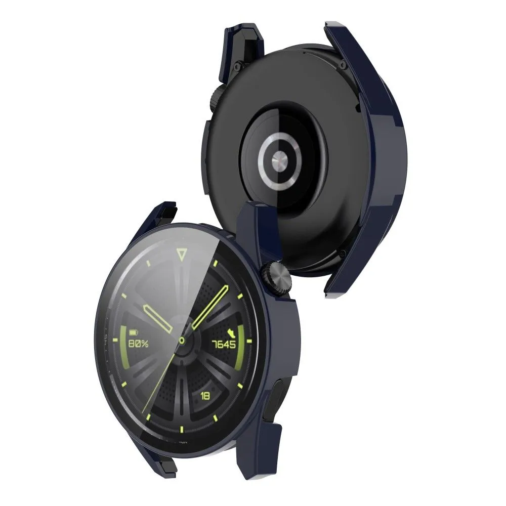 Huawei Watch GT 3 (46mm) PC cover with HD tempered glass - Dark Blue