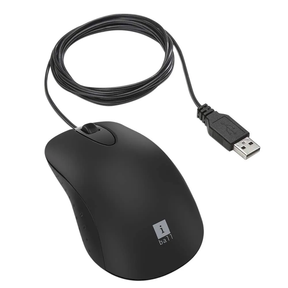 iBall Wired Mouse Turbo Black