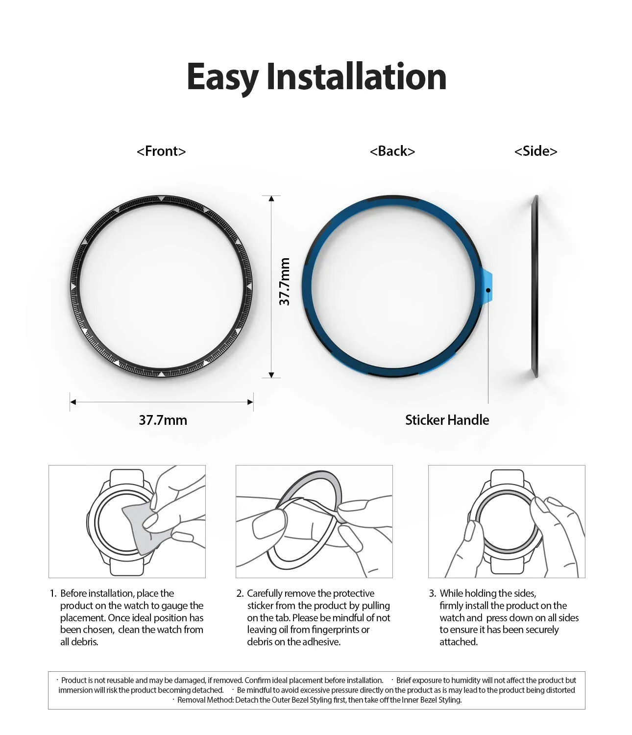 Inner Bezel Styling for Galaxy Watch 46mm, Galaxy Gear S3 Frontier -  [Stainless Steel]