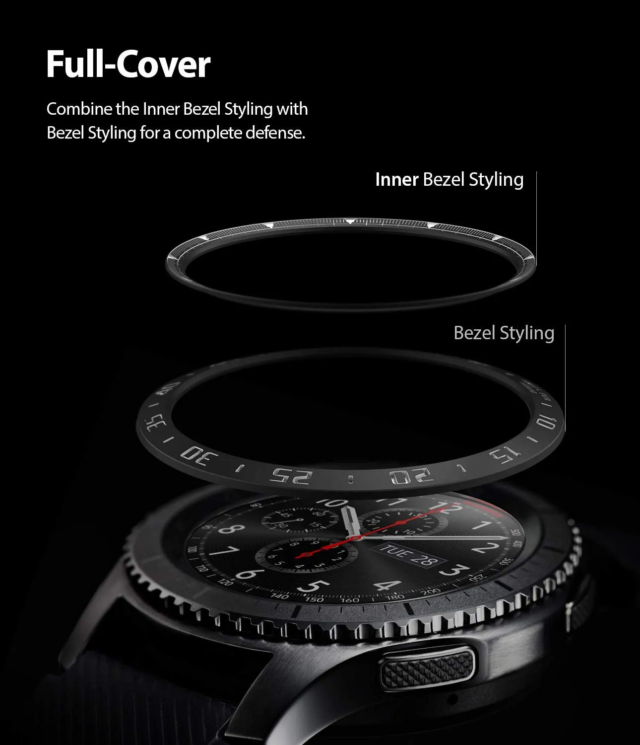 Inner Bezel Styling for Galaxy Watch 46mm, Galaxy Gear S3 Frontier -  [Stainless Steel]