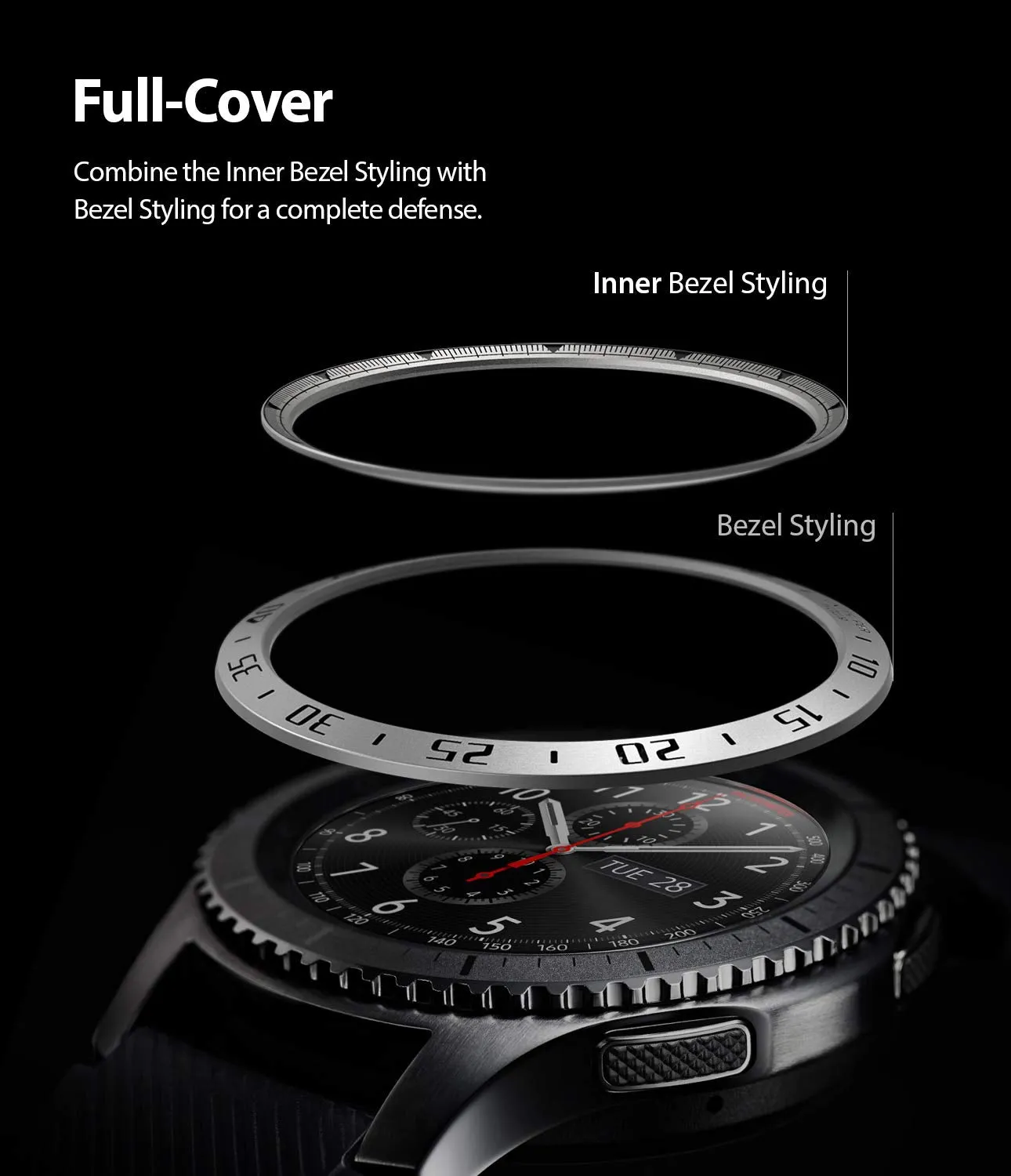 Inner Bezel Styling for Galaxy Watch 46mm, Galaxy Gear S3 Frontier -  [Stainless Steel]