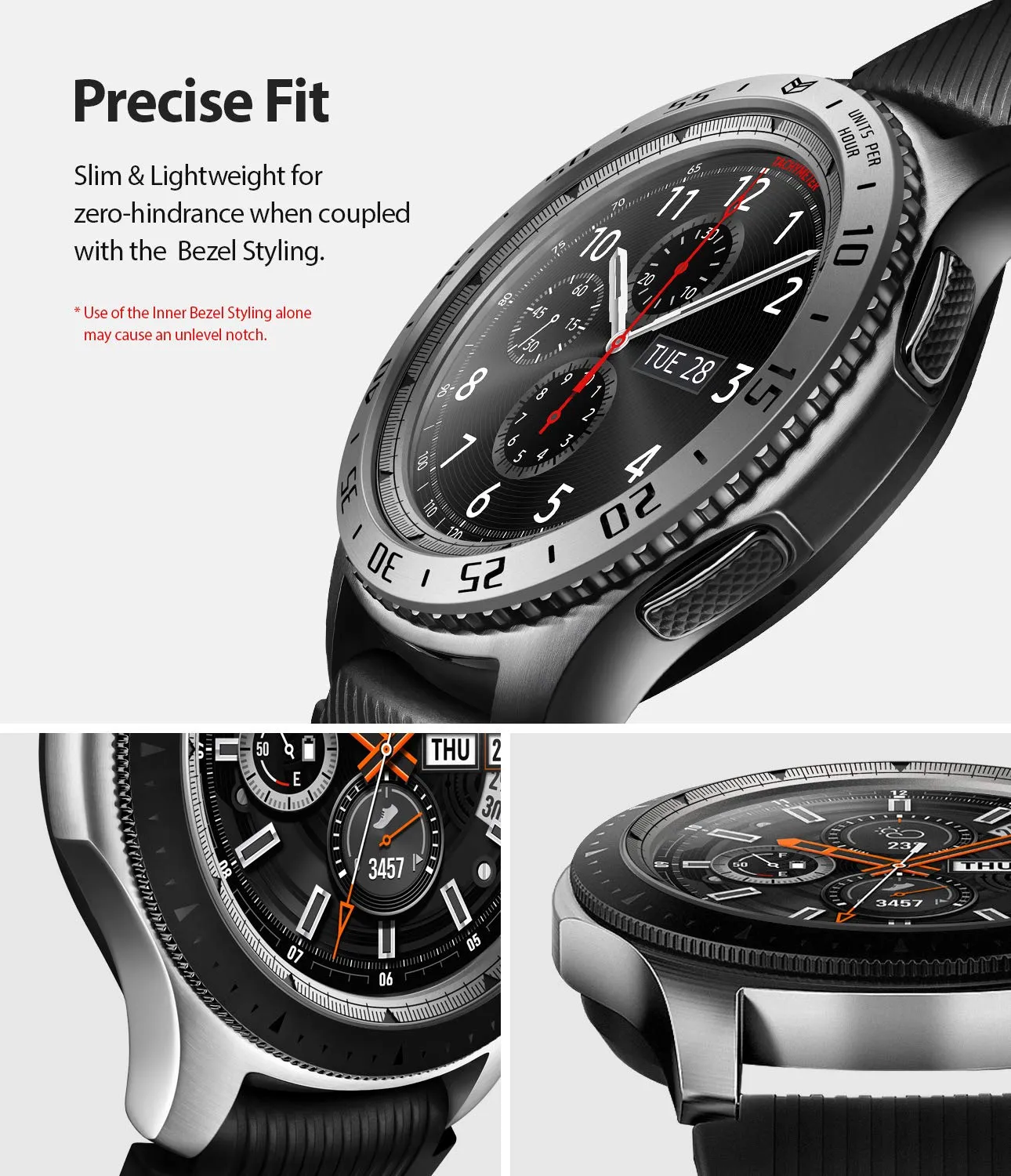 Inner Bezel Styling for Galaxy Watch 46mm, Galaxy Gear S3 Frontier -  [Stainless Steel]