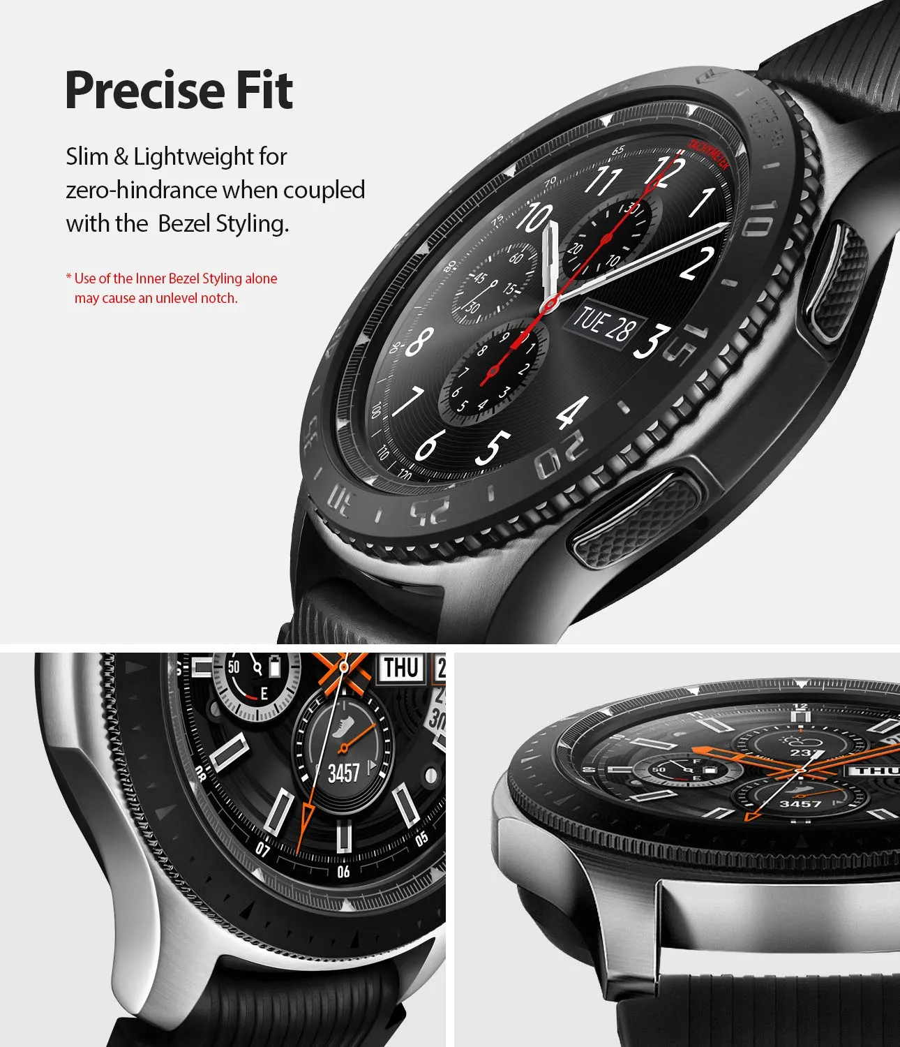 Inner Bezel Styling for Galaxy Watch 46mm, Galaxy Gear S3 Frontier -  [Stainless Steel]