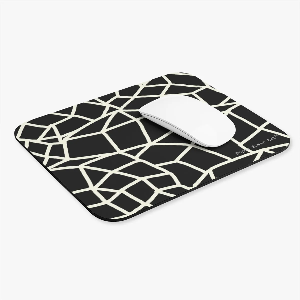 Insook Hwang's Art_Net_ Creative mind_Mouse Pad (Rectangle)_AOP_Black