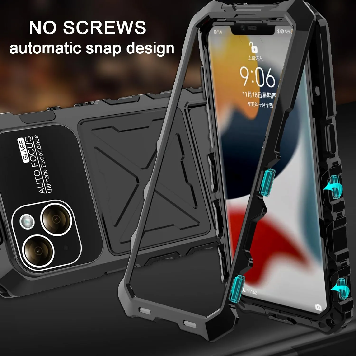 iPhone 15 Plus Case Heavy Bumper Built Protector Military Grade Rubber Hard Durable Phone Case