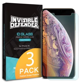 iPhone XS Tempered Glass Screen Protector Guard | FULL GLASS 3 Pack