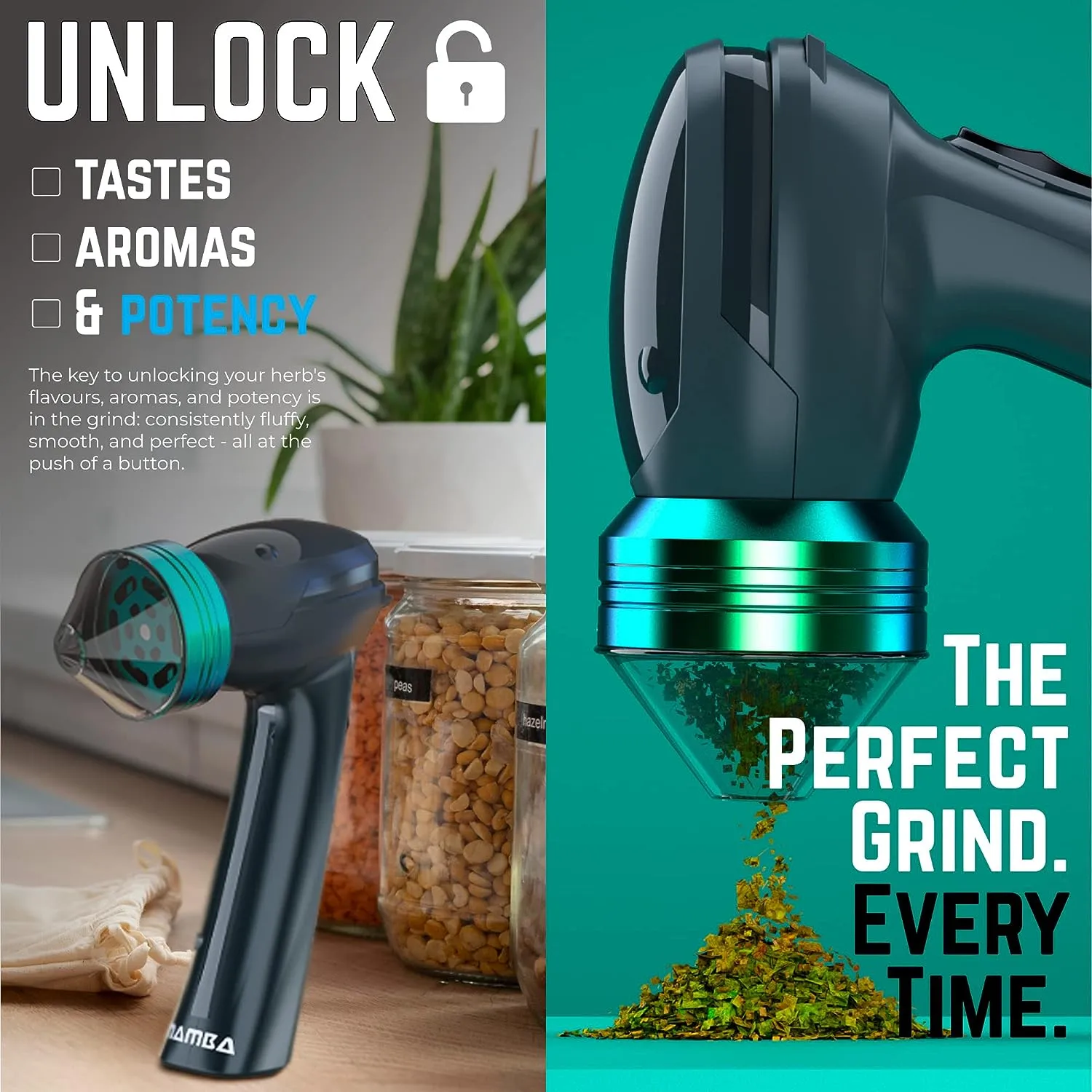 ITEM# 0185   Electric Portable Herb Grinder. USB Powered Essential Kitchen Mill for Grinding (WAtch Video)