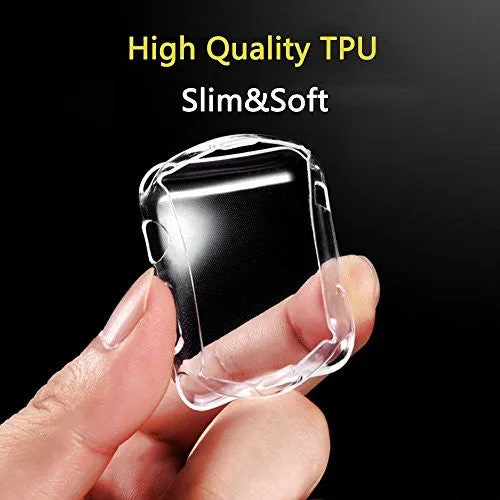 Julk 0.3mm Ultra-thin HD Clear TPU Screen Protector for Apple Watch, 38mm