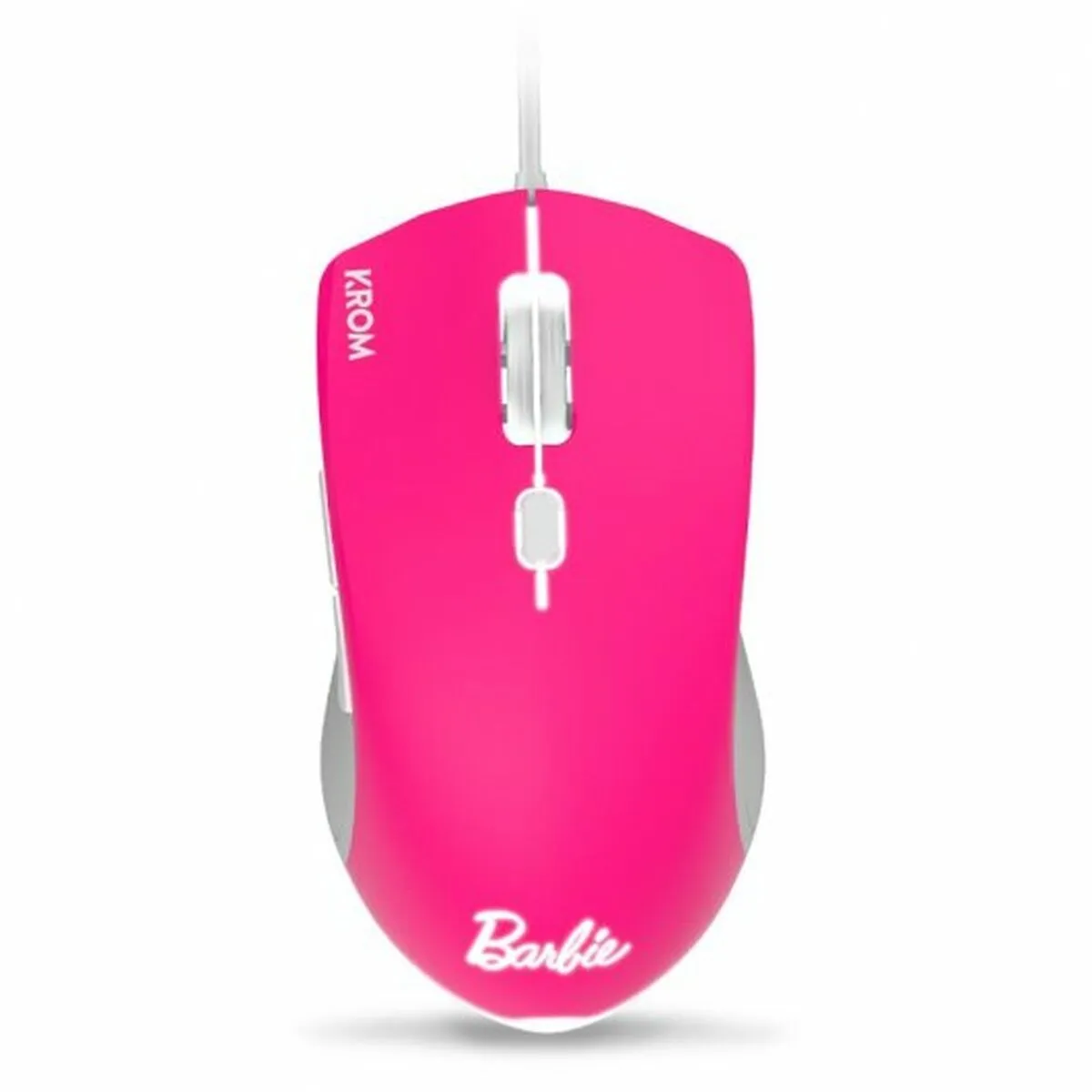 Keyboard with Gaming Mouse Krom KANDY BARBIE Pink QWERTY