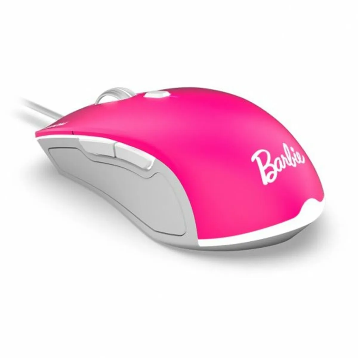 Keyboard with Gaming Mouse Krom KANDY BARBIE Pink QWERTY