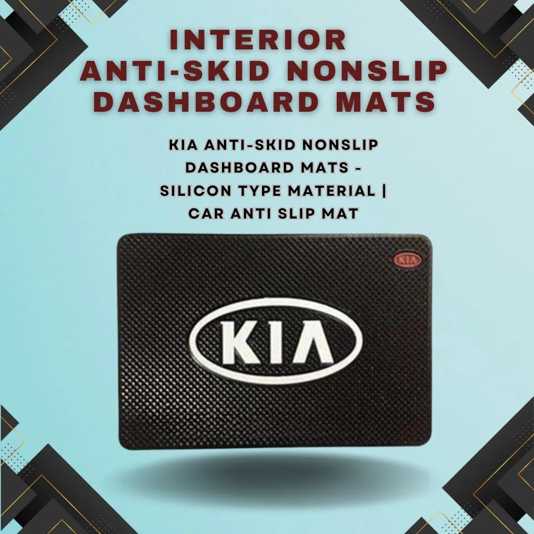 KIA Anti-Skid Nonslip Dashboard Mats - Silicon Type Material | Car Anti Slip Mat