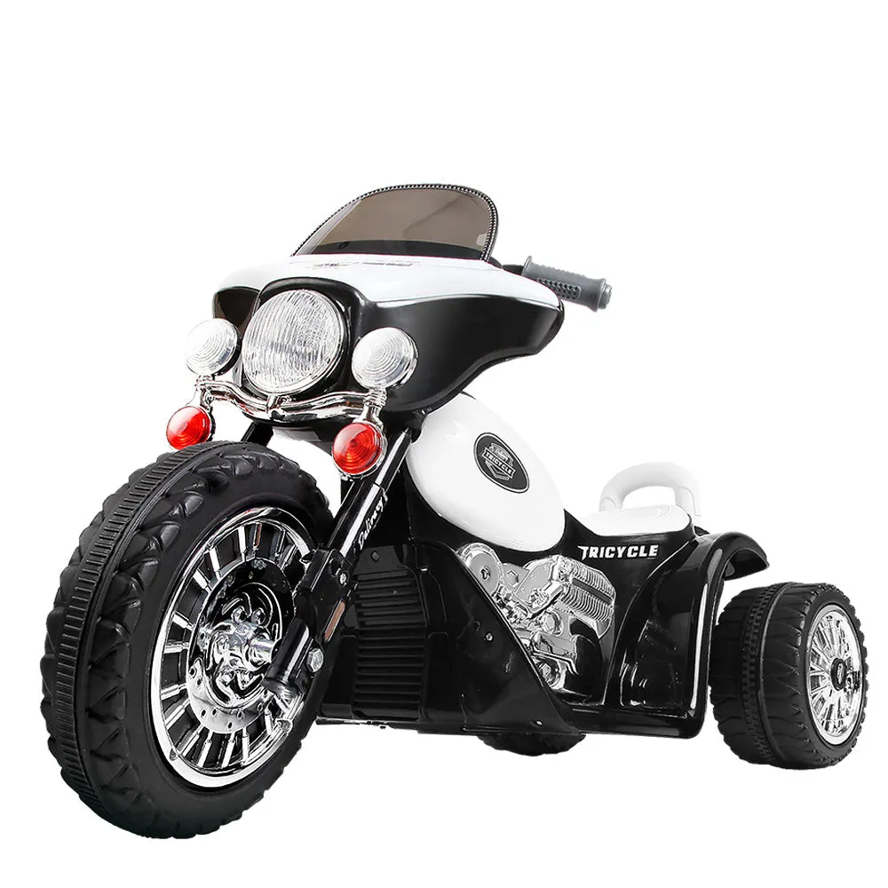 Kids Electric Ride On Police Motorcycle 6V, Black - Rigo