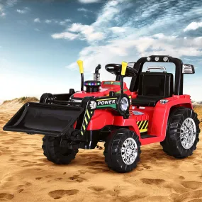 Kids Red Electric Bulldozer 6V, Remote Control Ride On - Rigo